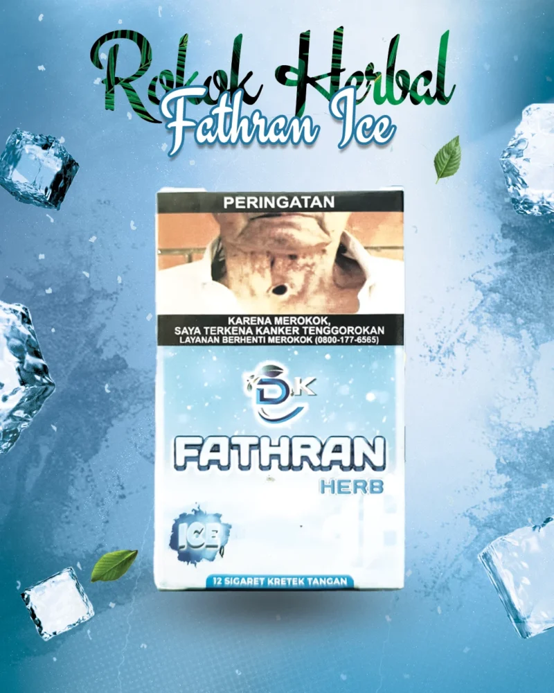 Rokok Herbal Fathran Ice dari Gold Win Sukses, rokok herbal dengan sensasi segar dan manfaat kesehatan. Meningkatkan stamina, detoksifikasi, dan vitalitas pria.