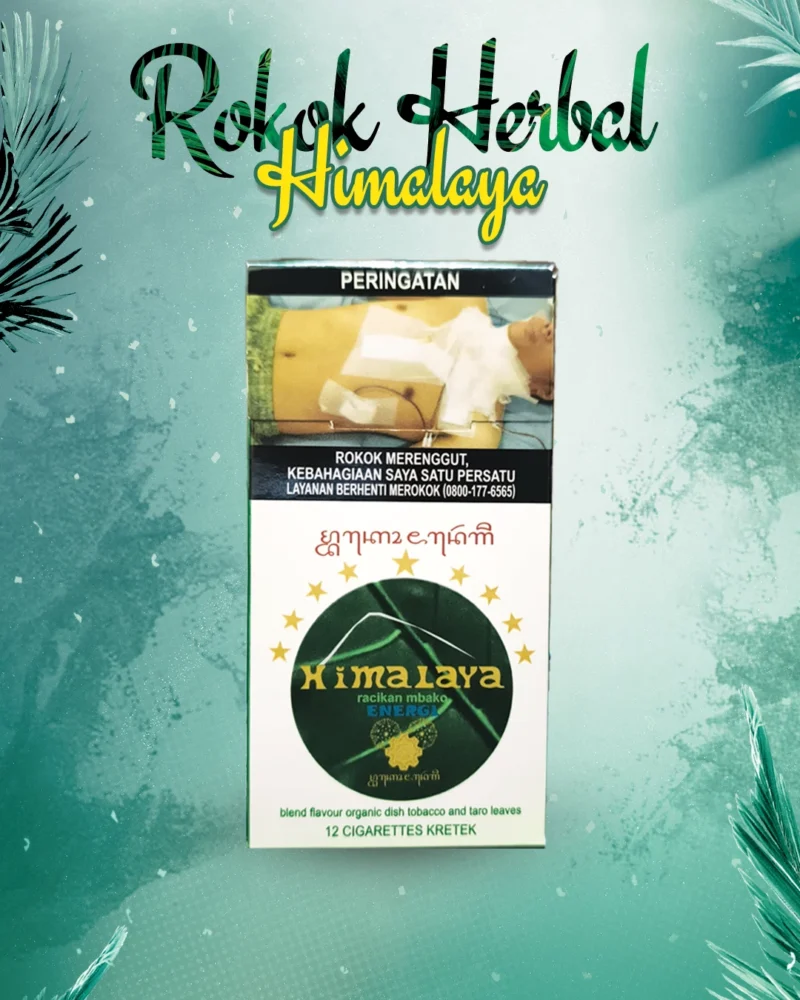 Rokok Herbal Himalaya dari Gold Win Sukses, terbuat dari bahan alami seperti kapulaga dan habbatussauda. Menjaga kesehatan pernapasan dan meningkatkan daya tahan tubuh.