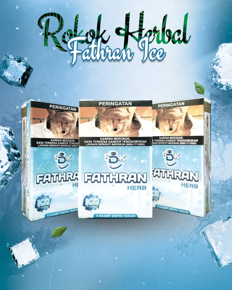 Rokok Herbal Fathran Ice dari Gold Win Sukses, rokok herbal dengan sensasi segar dan manfaat kesehatan. Meningkatkan stamina, detoksifikasi, dan vitalitas pria.